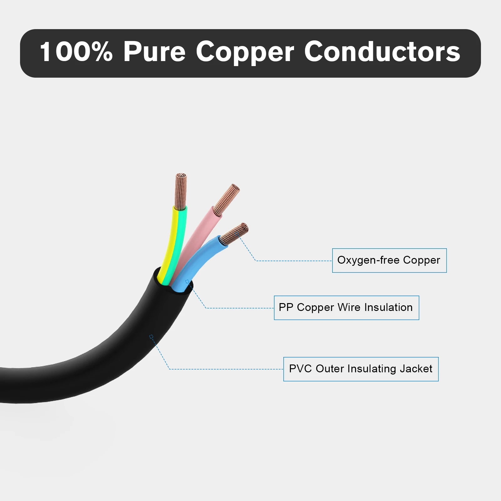 Telescopic PVC Spring Extension Cable, EU 2-Pin Plug to Socket, Black 13A 220V-250V