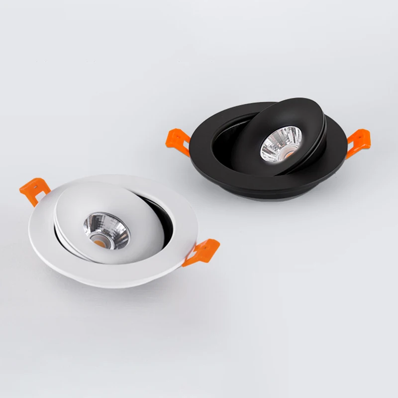 Dimmable Circular Spot 360&deg; Angle Adjustable LED Embedded COB Downlight 9W 12W 15W Ceiling Light AC110V-220V Background Focus led downlight,recessed ceiling spotlight,ceiling lamps
