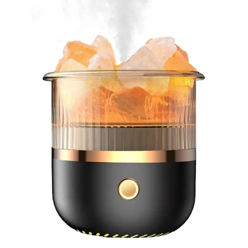 

Диффузоры для ароматерапии, холодный туман, увлажнитель, Хрустальная Ночная лампа, солевая лампа с 1 упаковкой, солевой камень, красочная атмосфера