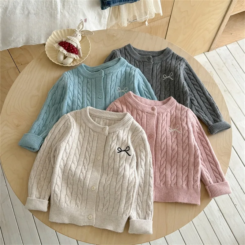 Children's Baby Girl Autumn Winter Spring Sweater Knitted Cardigan