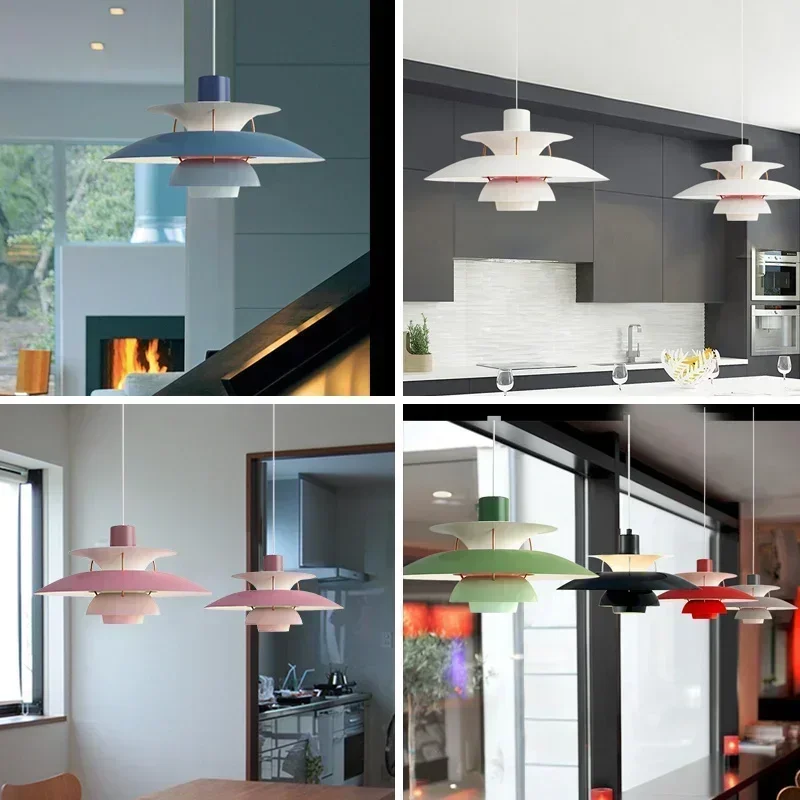 Danish Design Pendant Lights Colorful Umbrella Led Hanging Lamp Living Room Lustre Kitchen Chandeliers Droplight 4