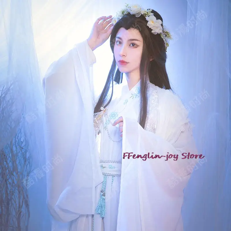Tian Guan Ci Fu Xie Lian Cosplay Costume Wigs Bamboo Hat Chu Wanning HanFu  Halloween Costumes Heaven Official\'s Blessing Hat