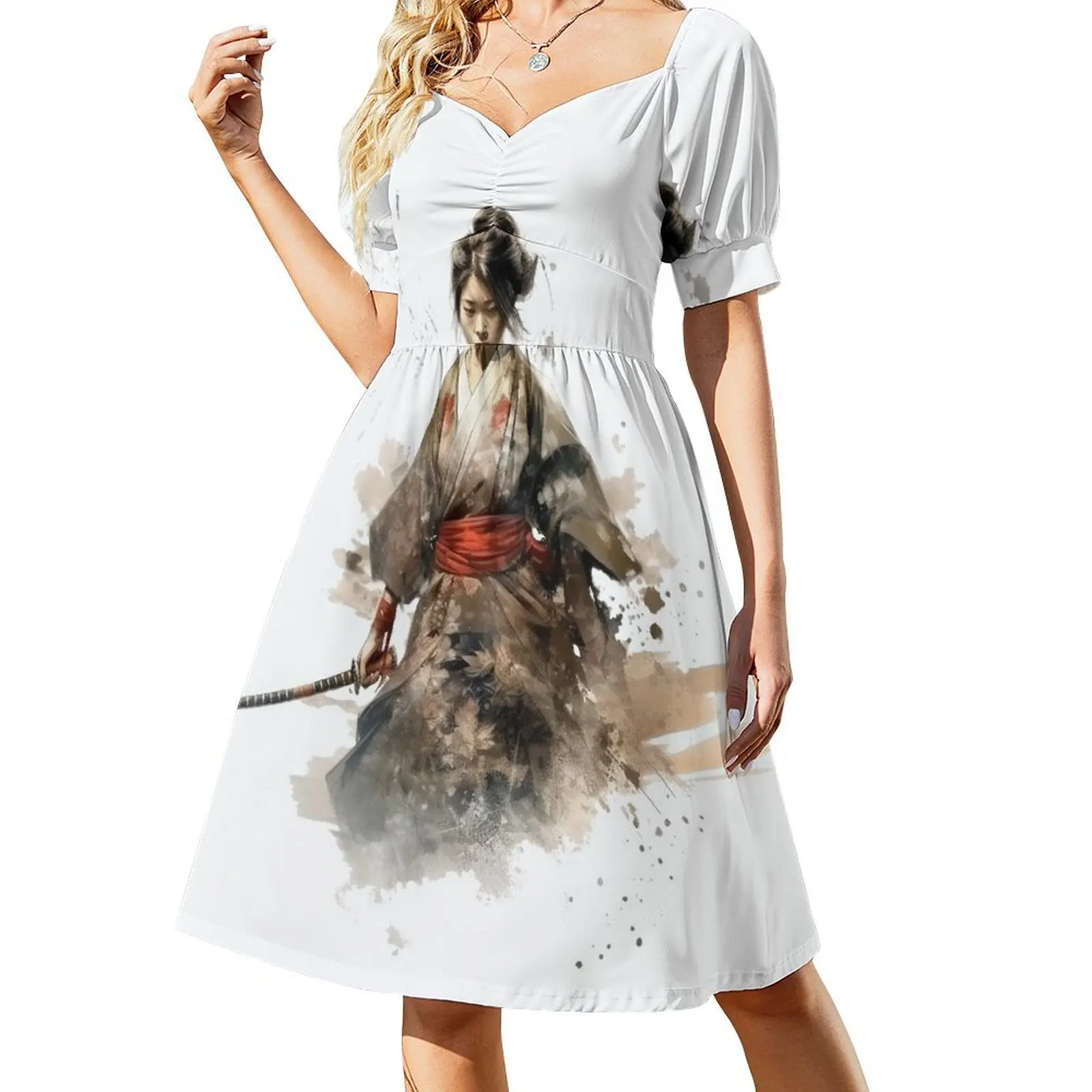 

Bushi Design: Elegant Japanese Samurai Warrior Sleeveless Dress Women's dresses dresses for prom dress dresses luxury dress
