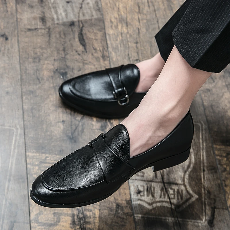 

Luxury Brand Men Casual Shoes Designer Leather Work Business Dress Shoes Italian Formal Flats Slip On Driving Mocassins Loafers