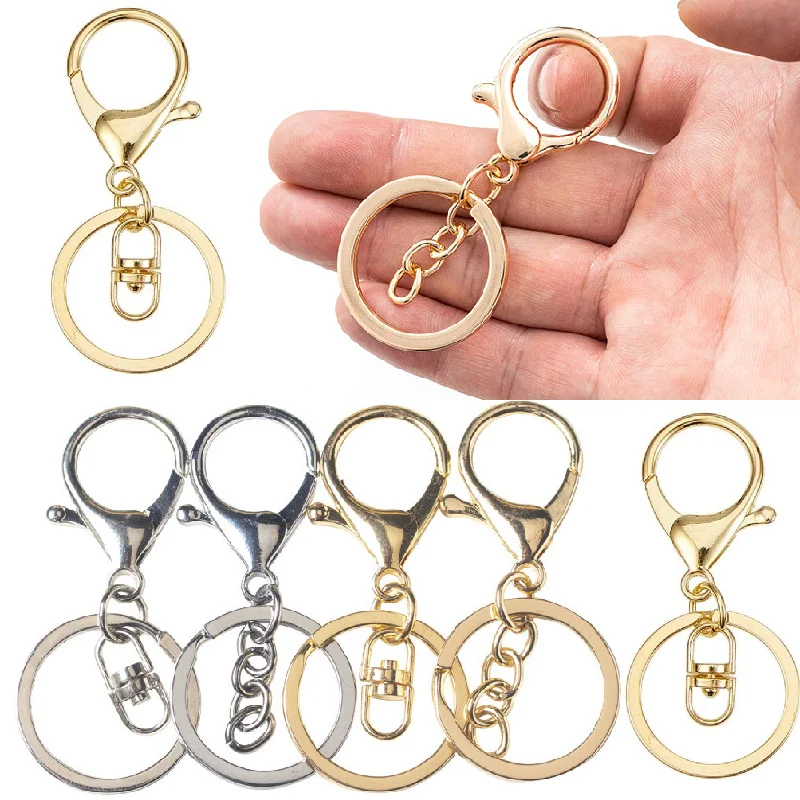 

5/10Pcs Alloy Lobster Clasp 8-Shaped Swivel Lanyard Snap Hook Key Chain Ring Snap Hook Swivel Clasp Keychain Clips for DIY Bags