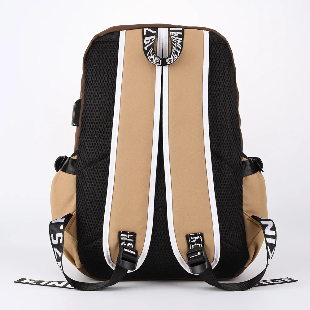 Cartoon Capybara Backpack with Pencil Case, Cute Kawaii Large Capacity Aesthetic Rucksack, Nylon Material, Zipper Closure