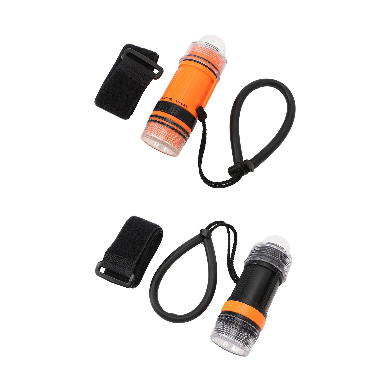 Diving Strobe Flashlight High Brightness LED Waterproof  Battery Powered 60M Dive Strobe Light for Underwater Adventure