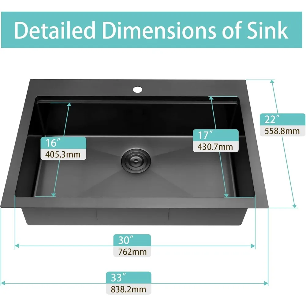 Kitchen Sink Black Kitchen Sink, Drop In Kitchen Sink, Stainless Steel Kitchen Sink, Single Bowl Kitchen Sink, Workstation 4