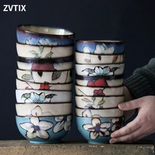 

Hand Painted Ceramic Bowl For Rice Creative Bowl Of Flowers Home Cooking Materials Dessert Soup And Noodles Cute Snack Tray Best