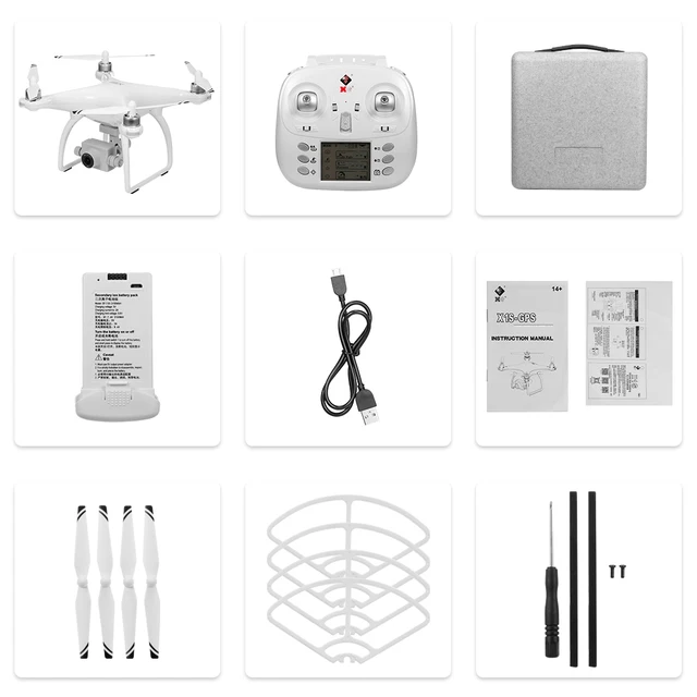 Wltoys XK X1S Drone with 4K HD Camera 2-Axis Self-stabilizing Gimbal 5G ...