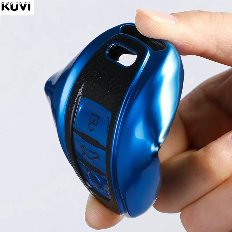 Premium Leather TPU Car Key Case Cover - Stylish Protective Holder Accessories