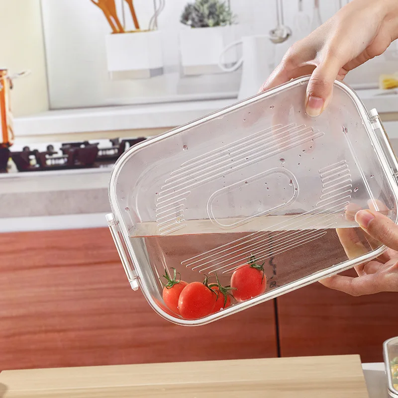 Refrigerator Storage Box Food Storage Containers Meat Container for Fridge Organizer Frozen Meat Fresh-Keeping Kitchen Crisper 6