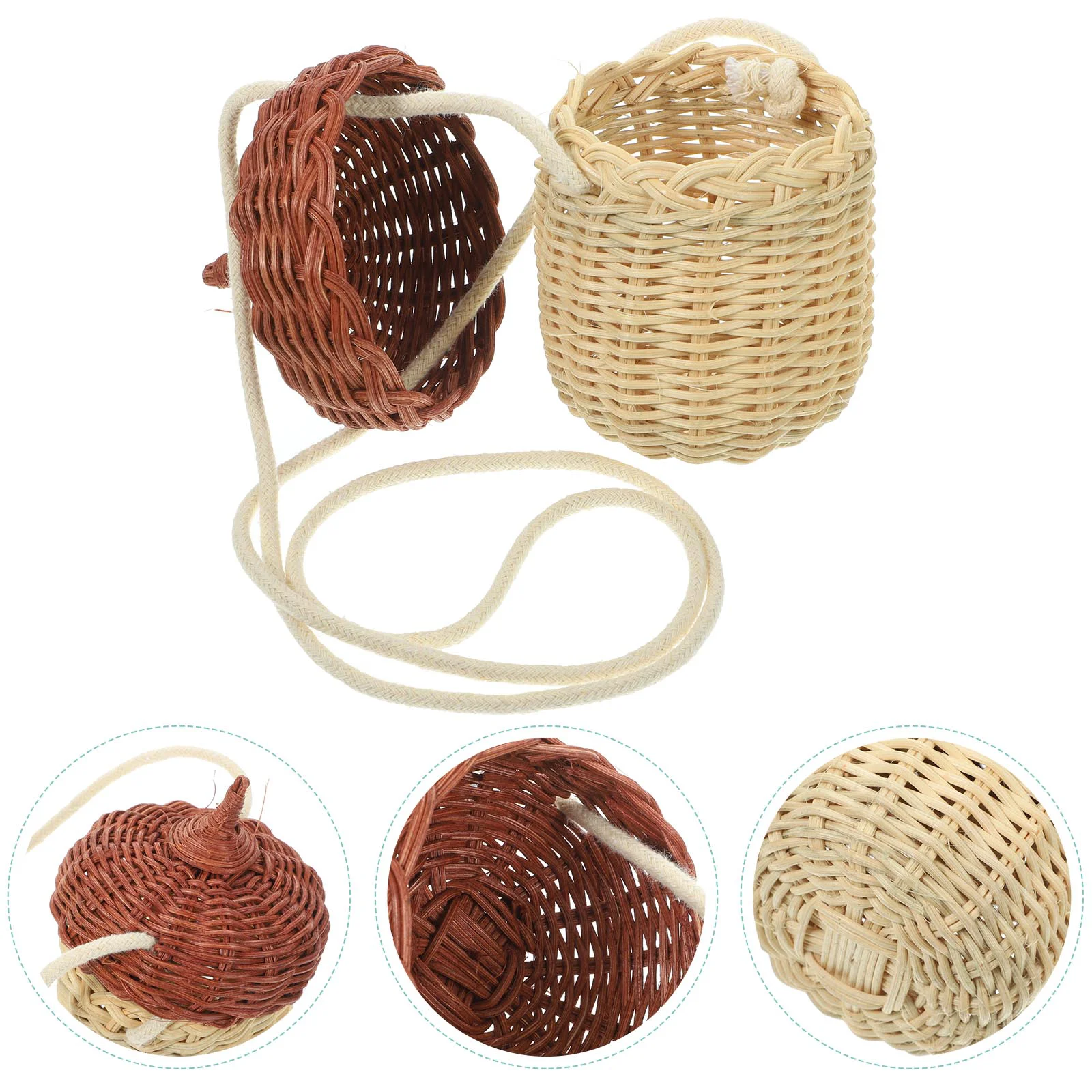 

Veemoon Bag Travel Rattan Shaped Kids Woven Crossbody Summer Picnic Cute Toddler Children Prop Straw Wallet Body Beach