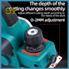 18V Rechargeable Electric Planer Electric Brush arpentry Router Wood Woodworking Trimming Cutting Machine Thicknesser Power Tool 5