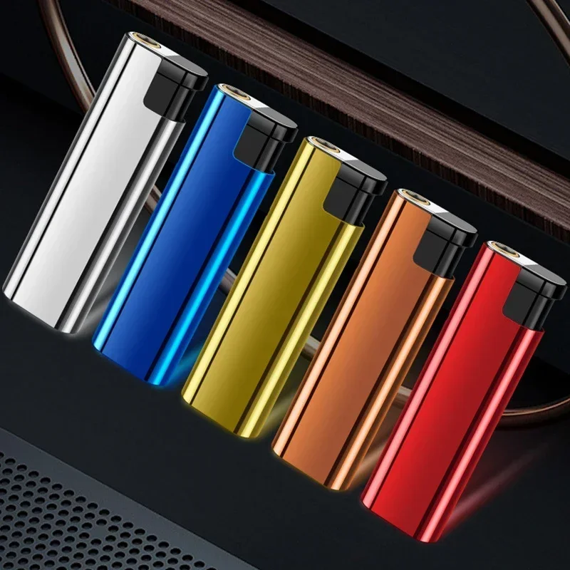 Windproof Direct Injection Blue Flame Lighter Cigarette Torch Lighter Smoking Accessories Camping Tool Ignition Tool