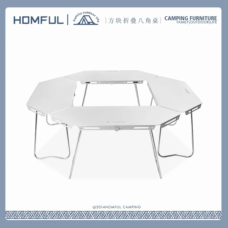 Outdoor Aluminum Bonfire Table Camping Barbecue Folding Splicing Combination Multi-functional Splicing Table