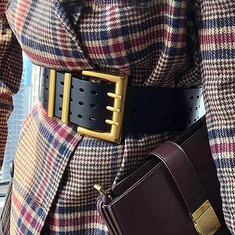 High-End-Luxusmarken, eleganter Damen-Ledergürtel, weiblich, breiter Gürtel für Damen, Gothic-Korsett, Kummerbund, Punk, Cowboy, Y2K-Gürtel