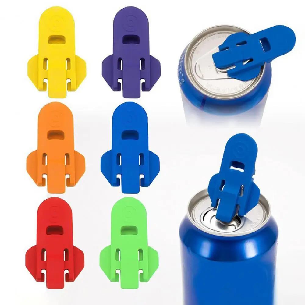 6Pcs 10cm Colorful Can Opener Manual Beer Bottle Opener Rust-Proof Reusable Quick Can Opening Tools For Soda Drink Beverage Tool