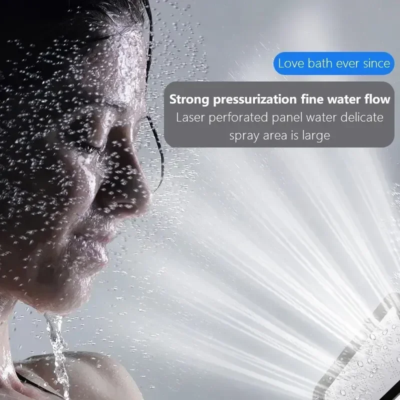 300 Hole Square Handheld Pressurised Shower Head Water-saving Shower Head Bathtub Shower Pressurised Bathroom Accessories 4