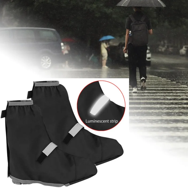 Surchaussures unisexes réutilisables et imperméables pour vélo, moto et randonnée, avec réflecteurs de sable et de pluie._voghion.com