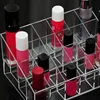 Clear Acrylic 24 Grid Makeup Organizer Storage Box Lipstick Nail Polish Display Stand Holder Cosmetic Jewelry Organizer Box Case 5