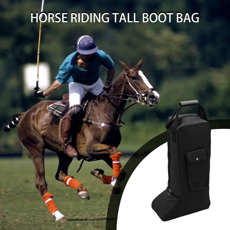 Tall Boot Bag Organizer Dust Proof Shoe Bag With Handle Zippered Riding Boot Bag Horse Riding Equipment Bag For Travel Outing