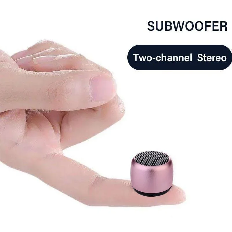 Compact Mini Wireless Bluetooth Speaker - Portable Metal Loudspeaker