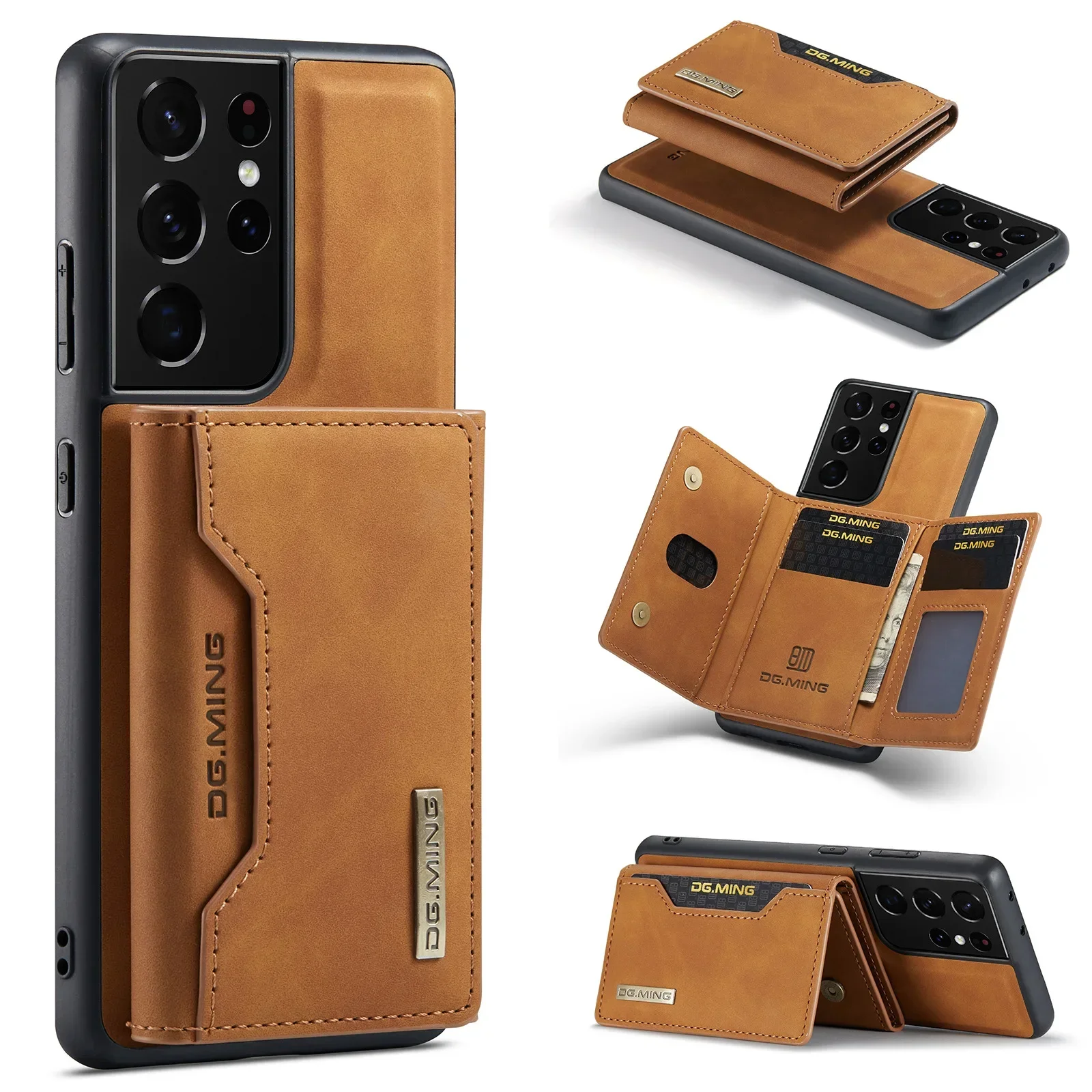 Versatile Leather Detachable Wallet Phone Case Cover