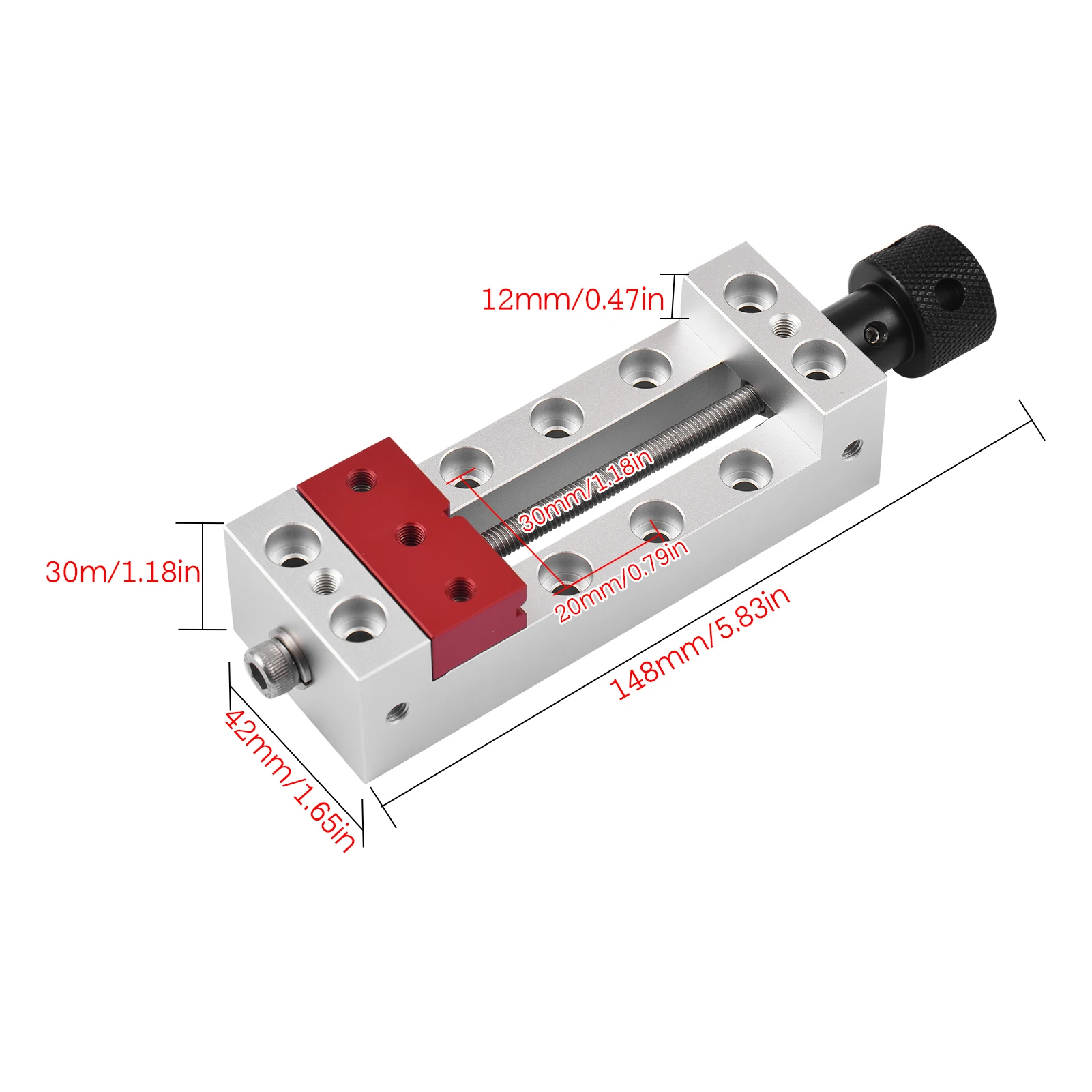 Mini Drill Press Vise 2.56-Inch Jaw Width Flat Clamp Bench Vise for Carving Engraving Machine Bench Drill Watch Repairing 2