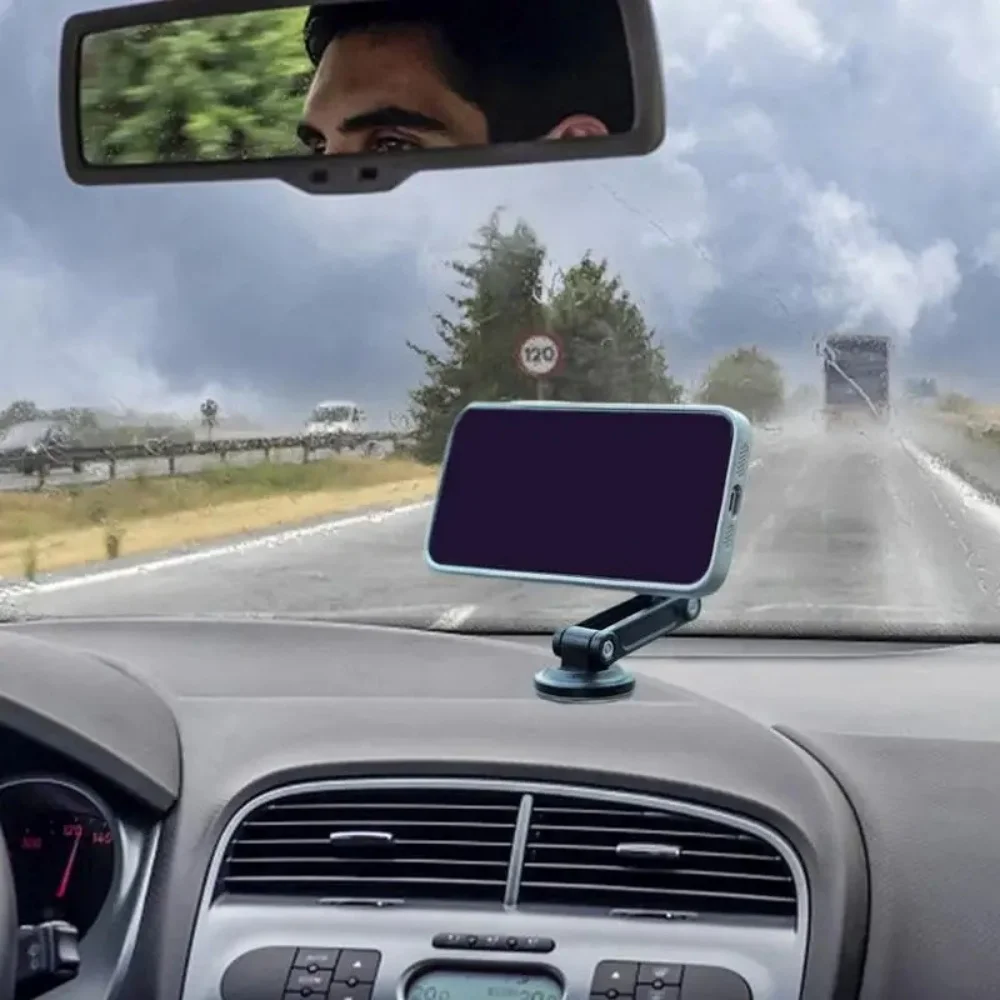 360° Rotatable Magnetic Dashboard Phone Holder Adjustable Auto GPS Navigation Universal Anti Slip Car Smartphone Stand_voghion.com