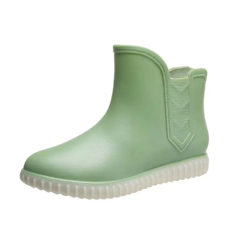 2023 New Women's Rain Boots Free Shipping Waterproof Ankle Garden Work Rubber Shoes Plush Socks Kitchen Work Shoes Rubbers Shoes