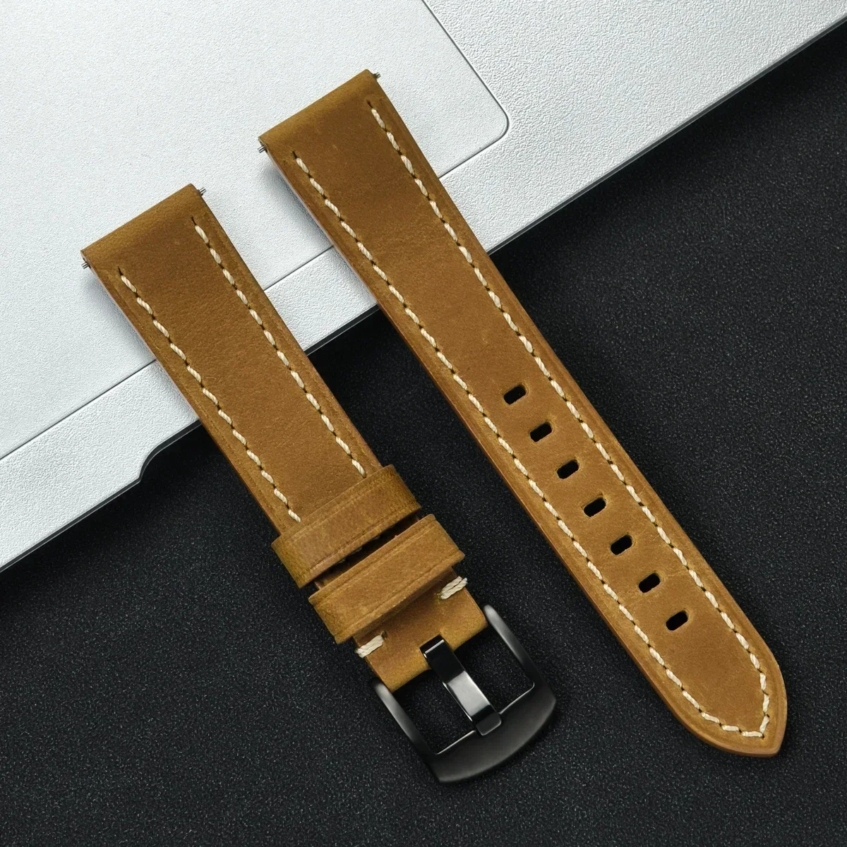 Premium Leather Wristband - Soft Adjustable Strap