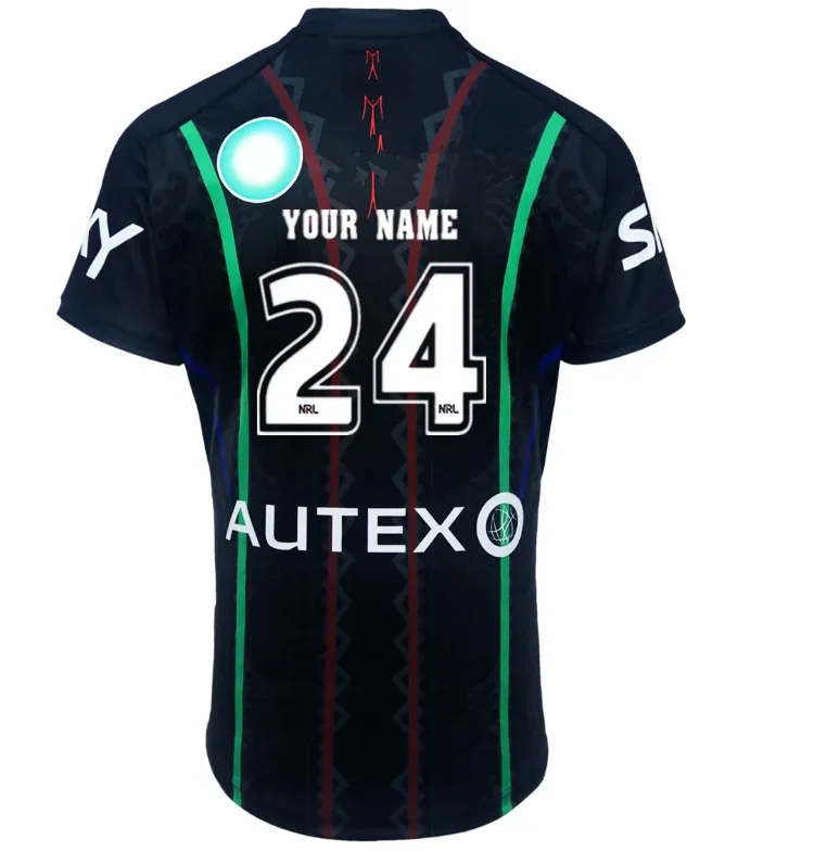 CAMISETA DE RUGBY INDÍGENA PARA HOMBRES DE LOS WARRIORS DE NUEVA ZELANDA 2024/25 CAMISETA HERENCIA ANZAC LOCAL DE LOS WARRIORS talla S-5XL