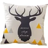 Hot Double Sided Deer Leaf Geometric Pattern Pillow Sofa Living Room Cushion Car Morning Sleeping Pillow Bed Cushion 5