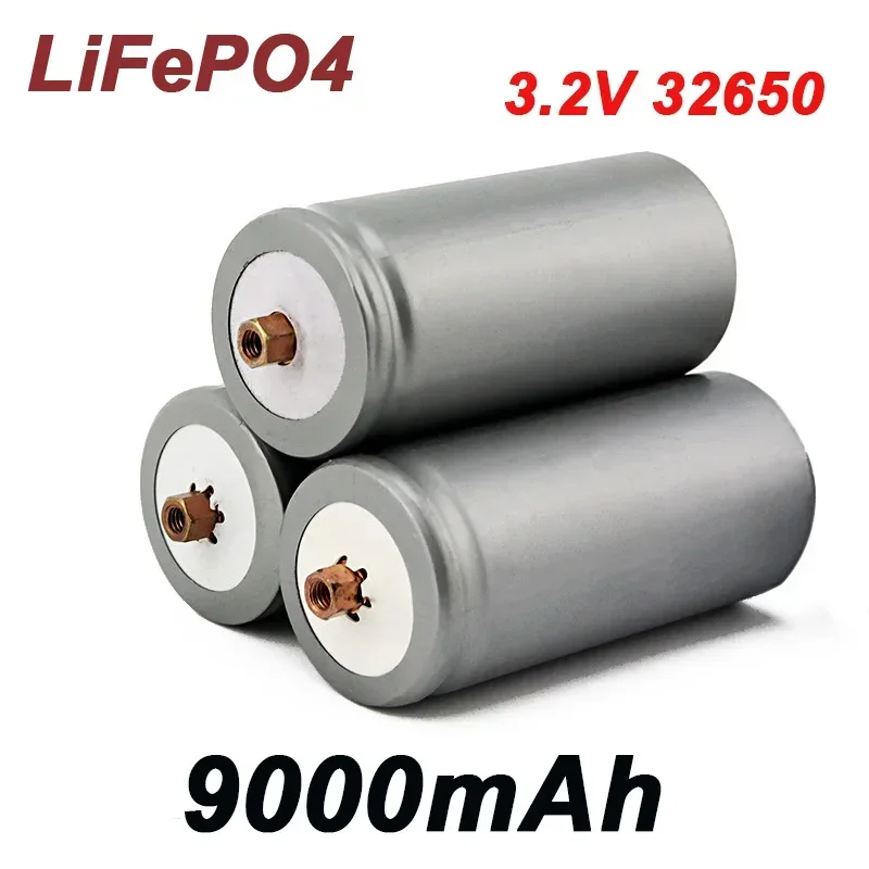

1-10PCS new 32650 9000mAh 3.2V lifepo4 rechargeable battery professional Lithium iron phosphate power battery with screws
