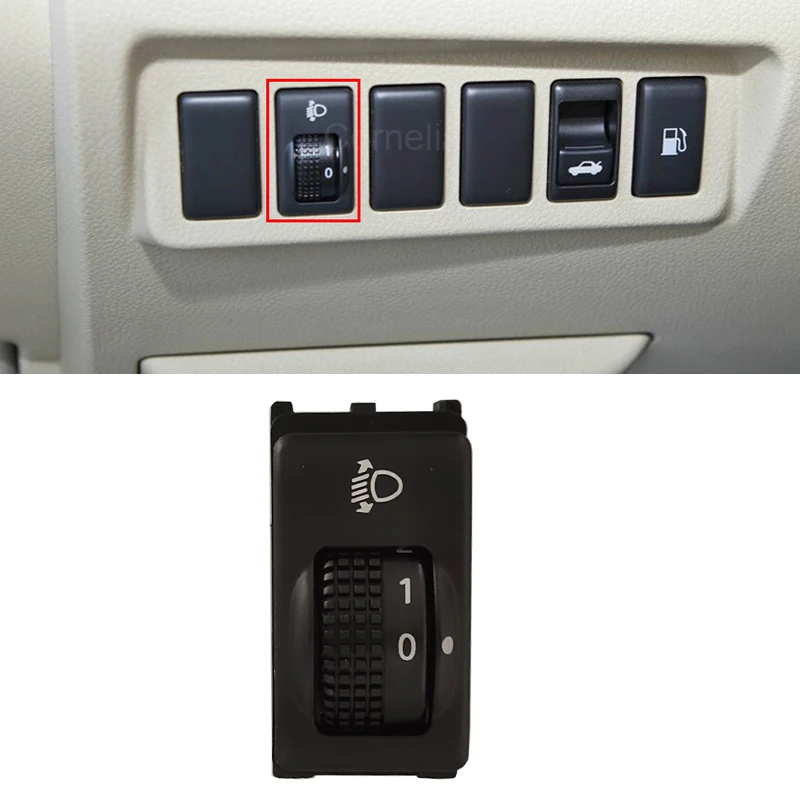 Car Headlight Adjustment Switch Light Button For Nissan Teana Tiida