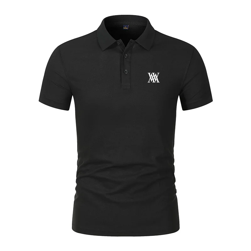 

Men's flip collar anti filling polo shirt, casual business fashion, slim fit polo shirt, new summer 2024
