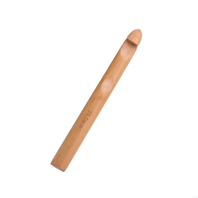 Holzhäkelhaken Ergonomischer Häkchen Haken Stricknadel zum Stricken von Handwerk – Detail 1