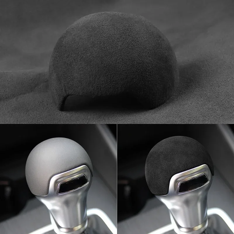 1pc Getriebe Shift Kopf Abdeckung Aufkleber Für Audi A3 Q2 S3 TT 2014-2018 Wildleder Auto Schaltknauf trim Kappe Auto Dekoration Zubehör