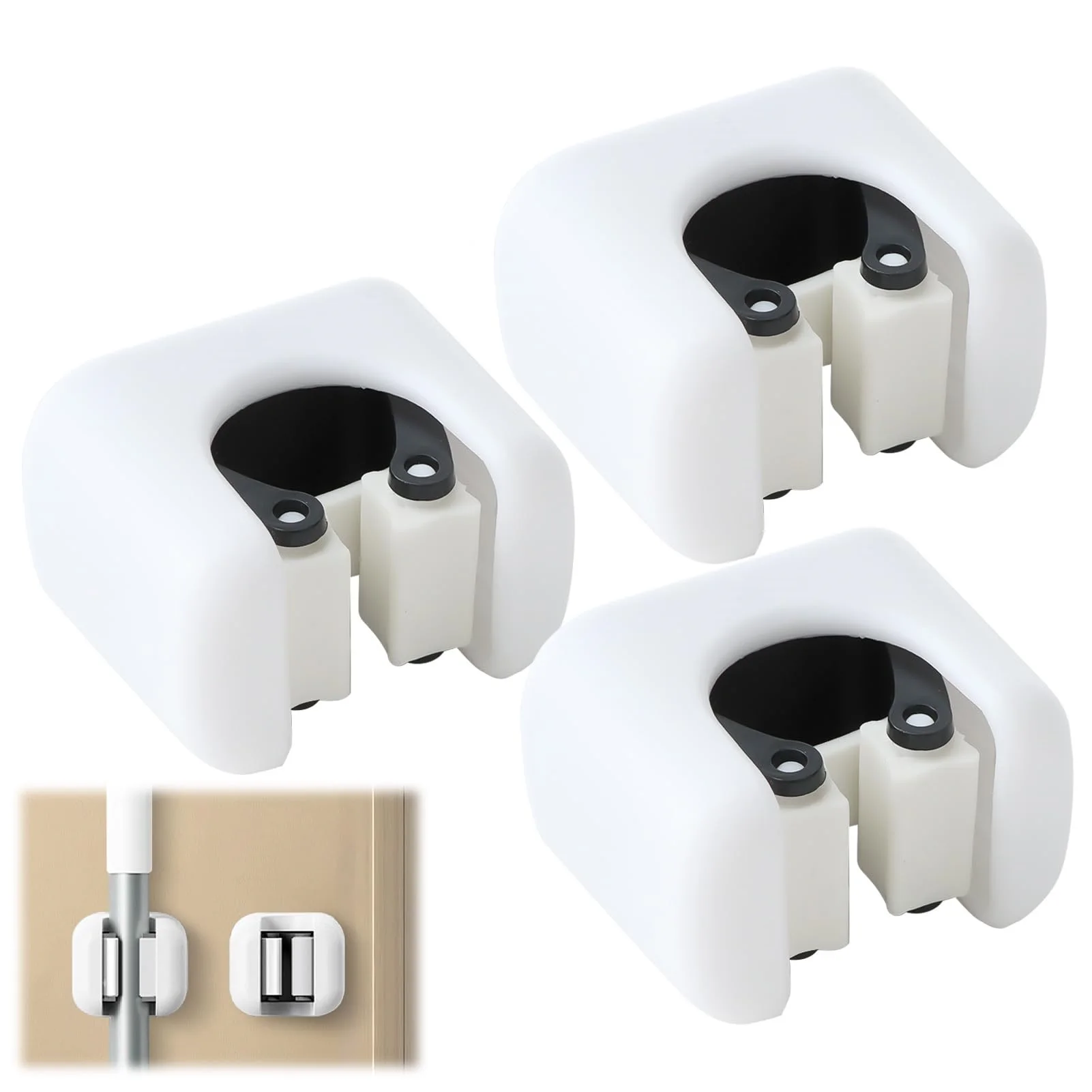 1/2/4 قطعة الحائط ممسحة حامل قصاصة الحمام لا اللكم ممسحة فرشاة مكنسة حامل رف حامل مُنظِم المطبخ هوك اكسسوارات