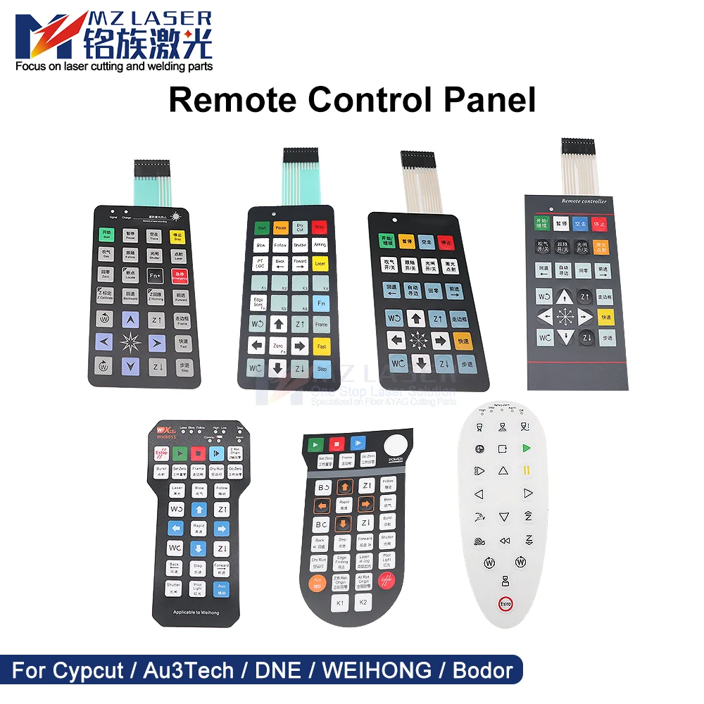 Fiber Laser Cutting Machine Remote Control Panel Au3Tech WEIHONG DNE Friendess Cypcut FSCUT Wireless Handheld Controller Parts laser machine remote