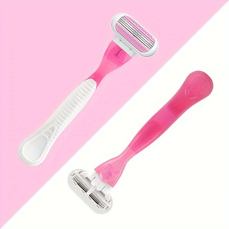 ( 1 Handle + 8 Blades ) Women Safety Razor Blades Face/ Leg/ Armpit/ Bikini Beauty Hair Removal Shaving Compatible Venus Shaver 3