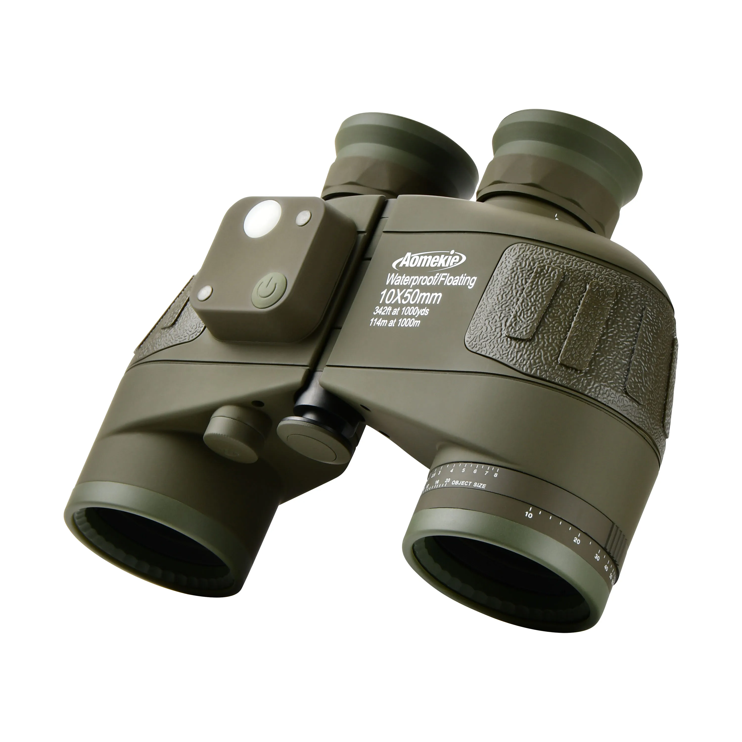 10x50 HD Marine Binoculars – BAK4 Prism, FMC Lens, Waterproof Telescope with Rangefinder Compass for Hunting, Boating, Camping & Outdoor Use 1