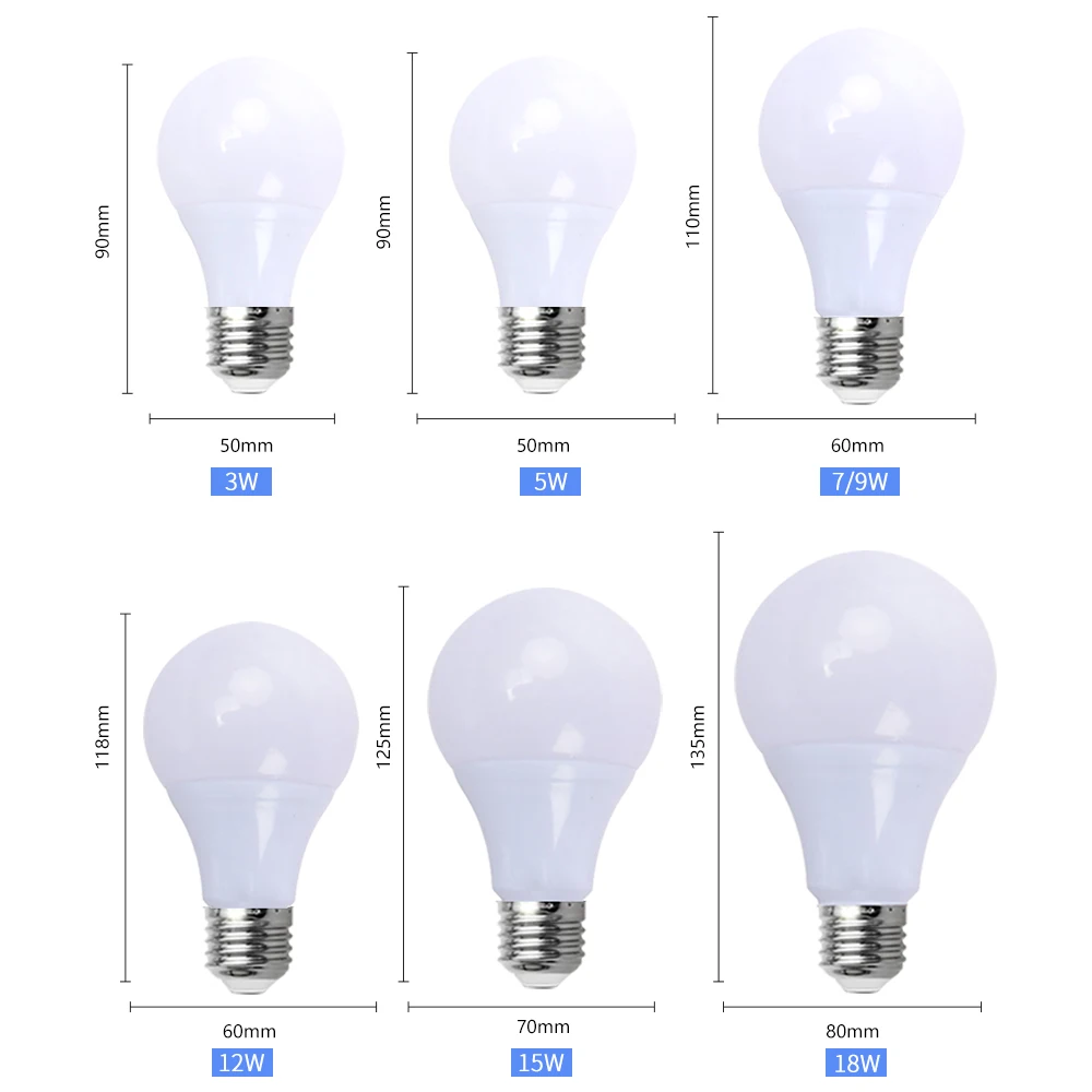 LED 전구, 12V 24V 36V DC AC LED 램프, E27 Lampada, 3W, 5W, 12W, 15W, 24W, 36W, 봄블라, 12V-85 볼트, 콜드 웜 화이트, 로트당 10 개