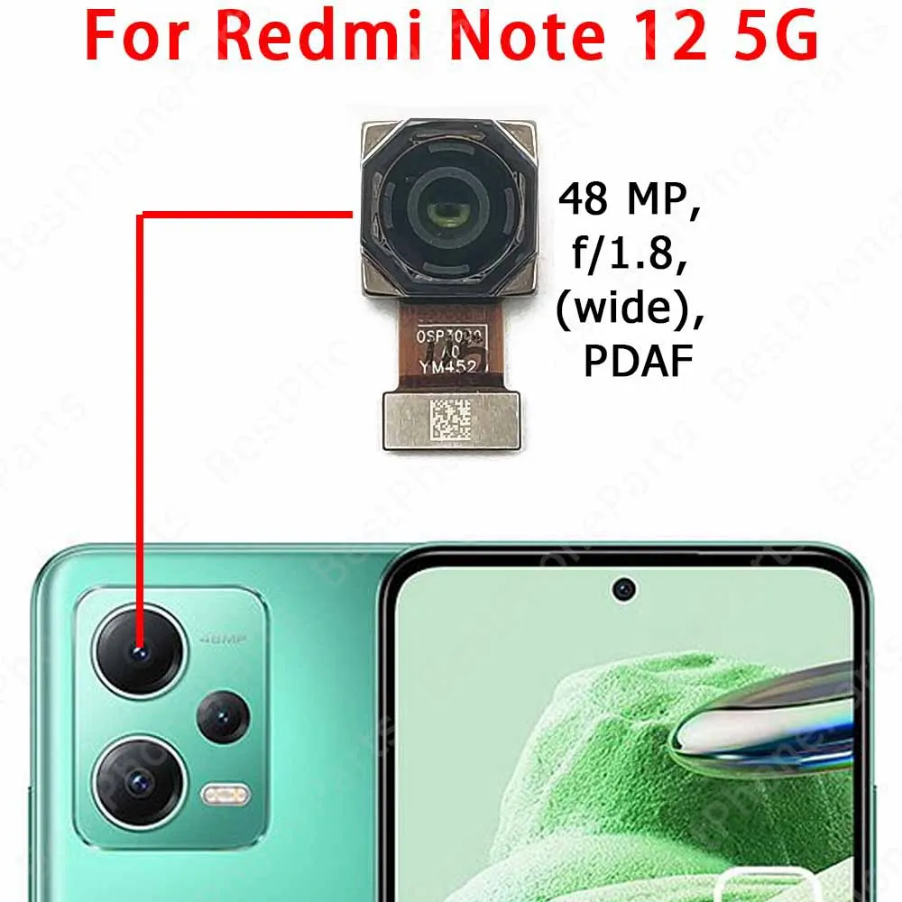 Back Camera For Xiaomi Redmi Noe 12S 12 4G Note12 5G Backside Rear Camera Module Mobile Phone Replacement Parts images - 6