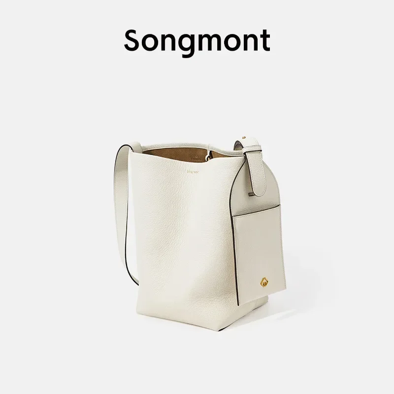 

Songmont Mountain with Pine Sitting and Forgetting Series Pottery Bucket Bag Large Capacity One-Shoulder Bucket Bag