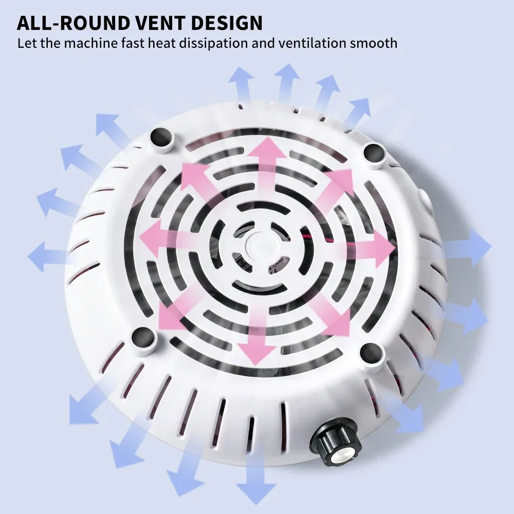 45000RPM 초강력 흡입 네일 먼지 수집기, 강력한 네일 먼지 제거기, 네일 아트 매니큐어 팬 진공 청소기 및 필터