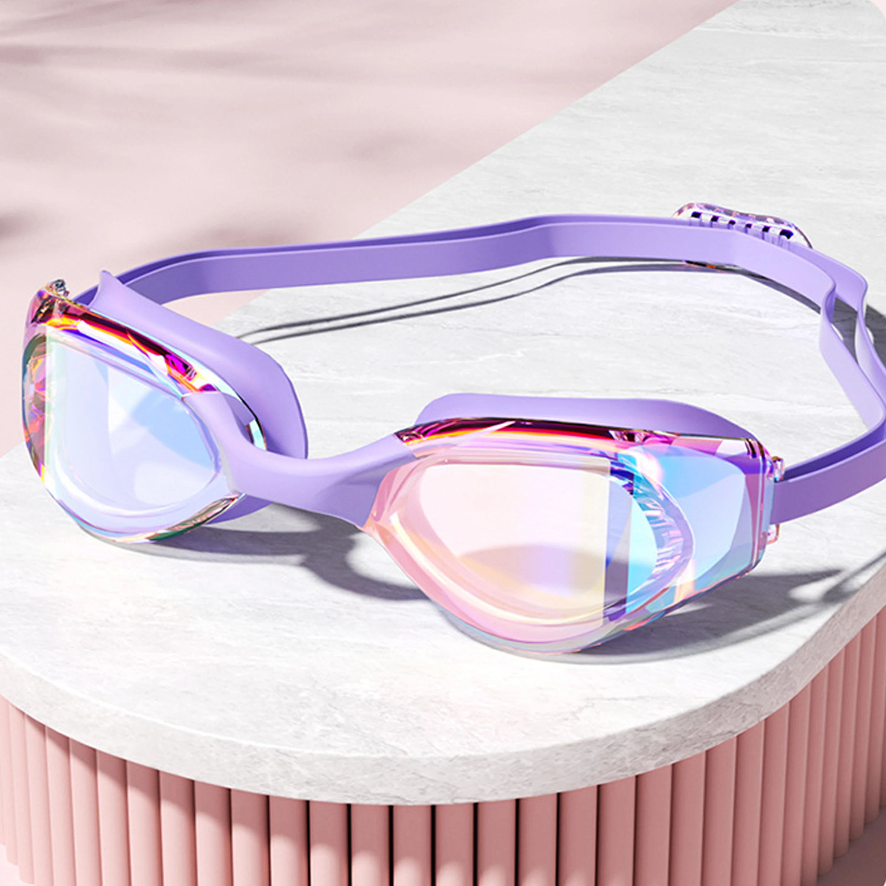 Hd Swimming Goggles For Adults, Anti Fog Electroplated Swimming Goggles, Eye Protection, Small Frame Waterproof Goggles