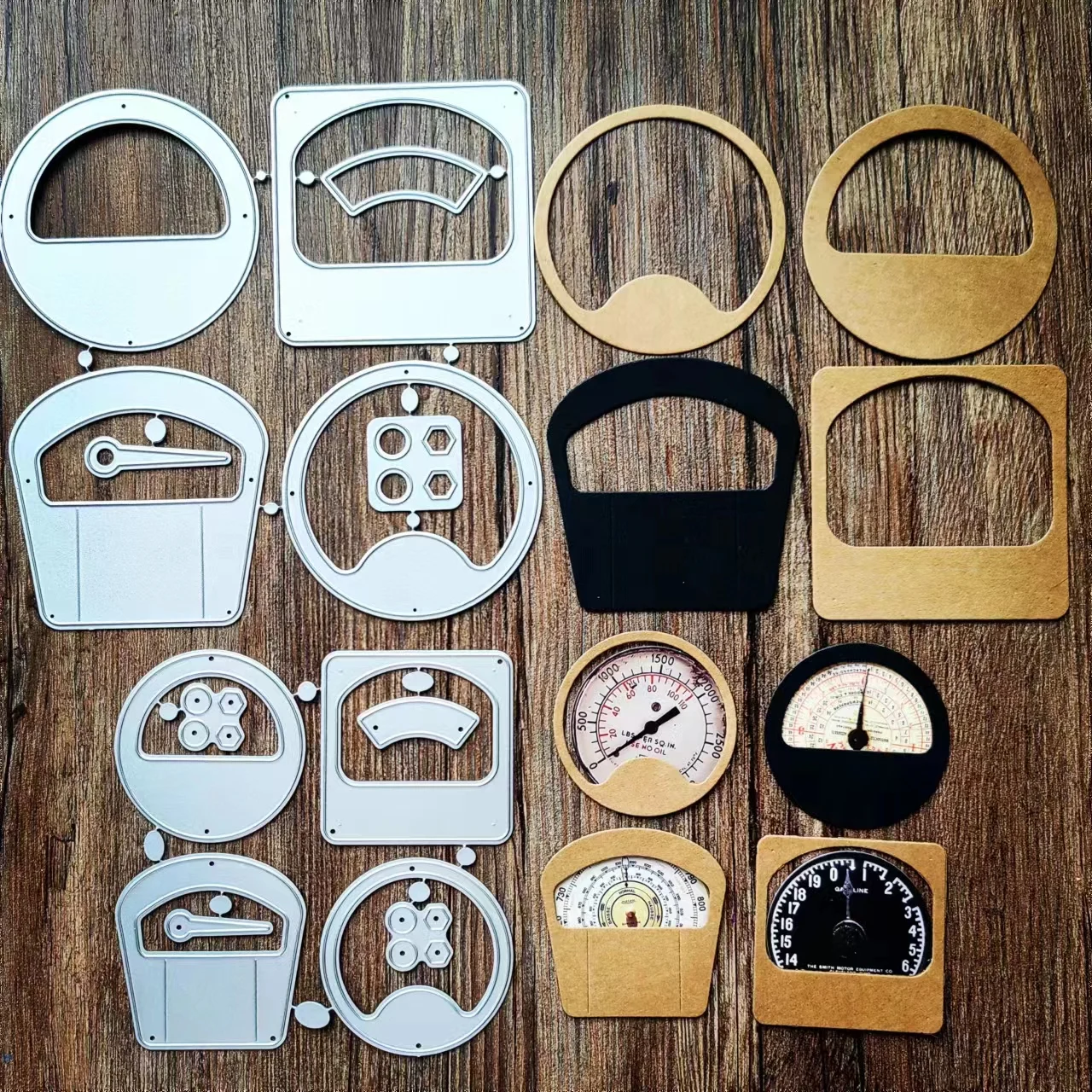 

[GOGOCRAFT] MQ014 Vintage Retro Dash Board Thinlits Cutting Dies for JunkJournal Scrapbooking PaperDIY