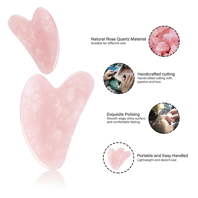 Gua Sha Board Genuine Gua Sha Massage Tool Natural Jade Amethyst Massager Scrapers Tools Jade Roller For Face Neck Back Body Tool SPA